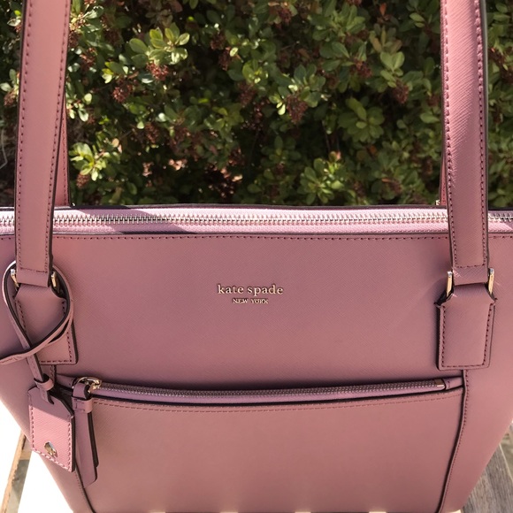 Kate Spade Large Pink Pocket Tote Peony Cameron - Picture 5 of 8